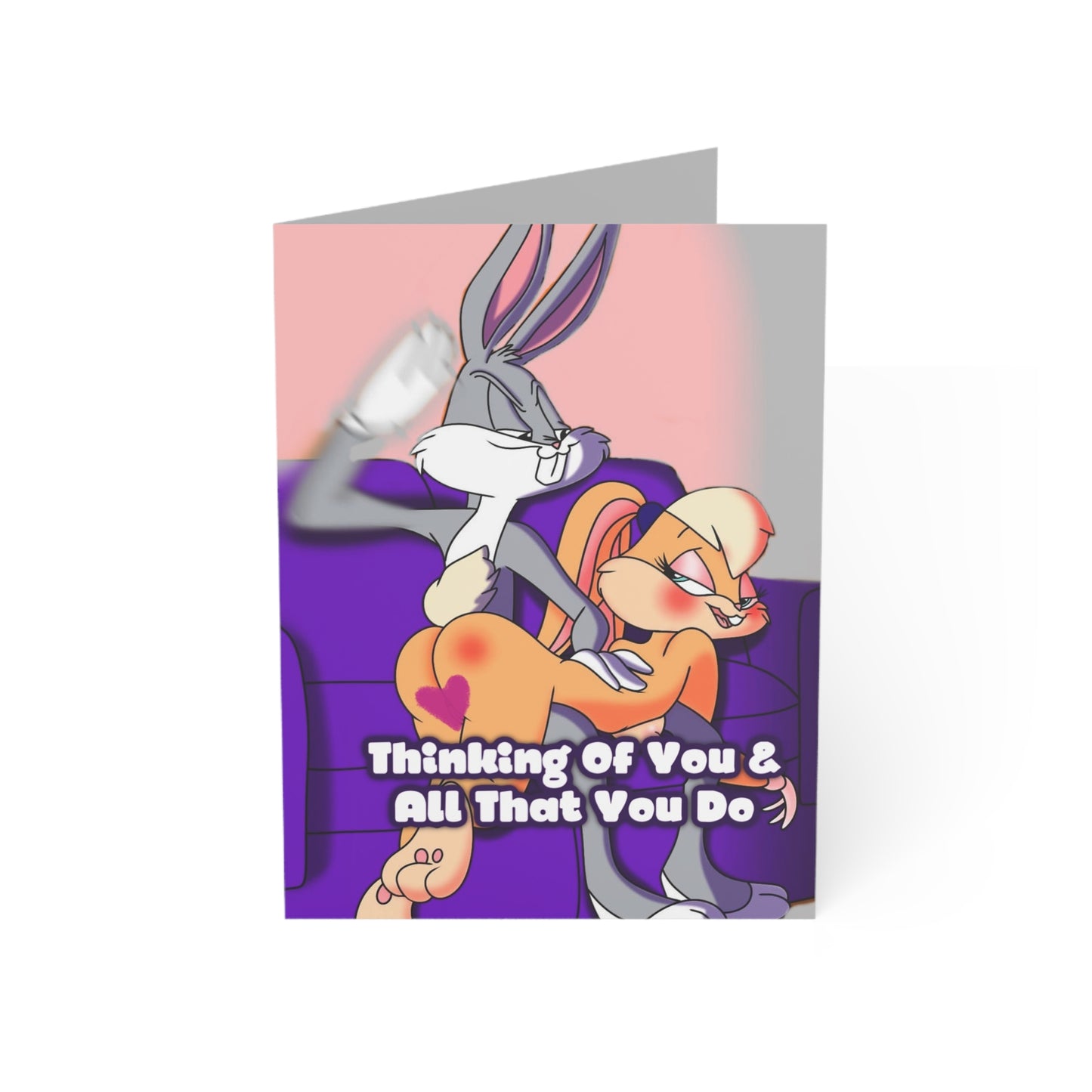 Bugs and Lola Adult Greeting Card