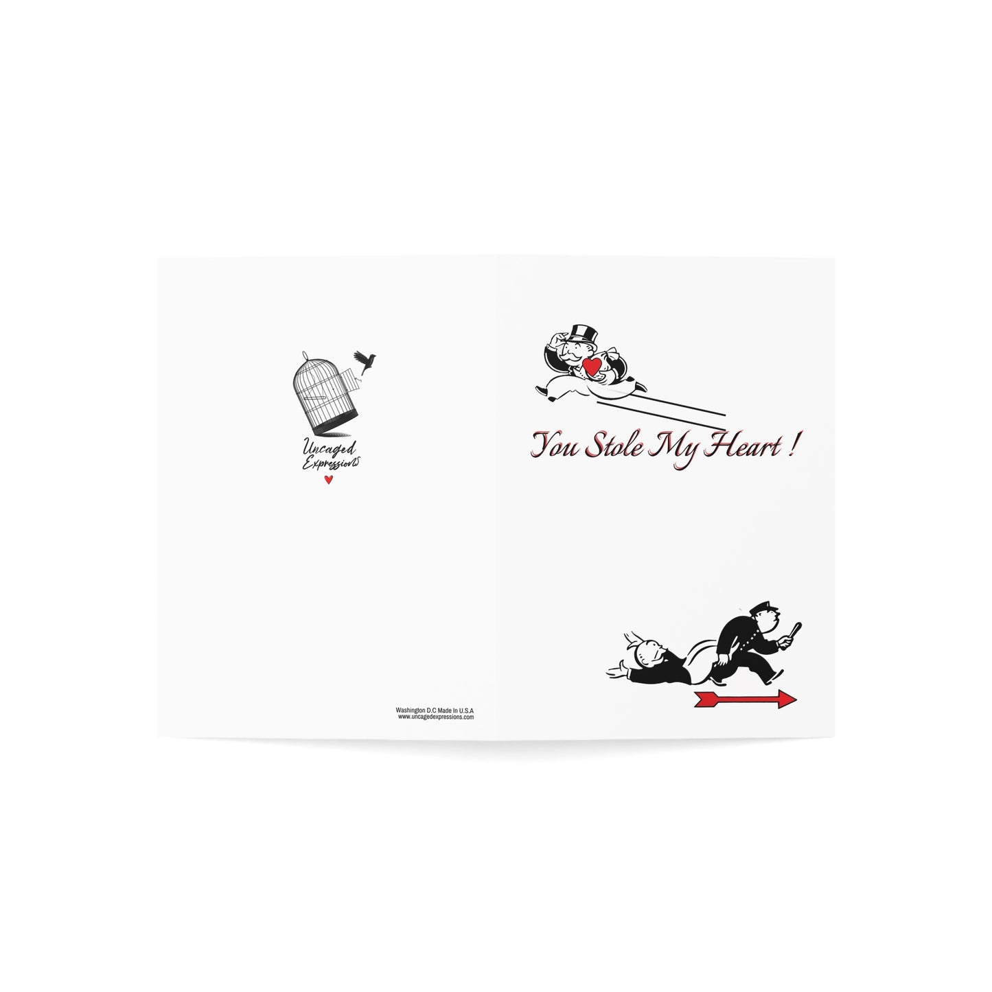 You Stole My Heart Monopoly Card